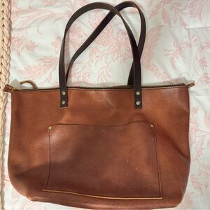 Brown Leather Tote Bag